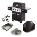 Broil King - Regal 420 LP Grill, Cover, Wok, Chicken Roaster w/ Pan, Tools